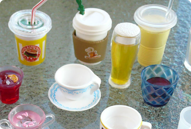 eleven cups on table