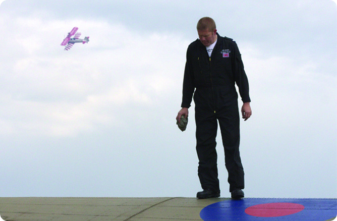 man standing on plane